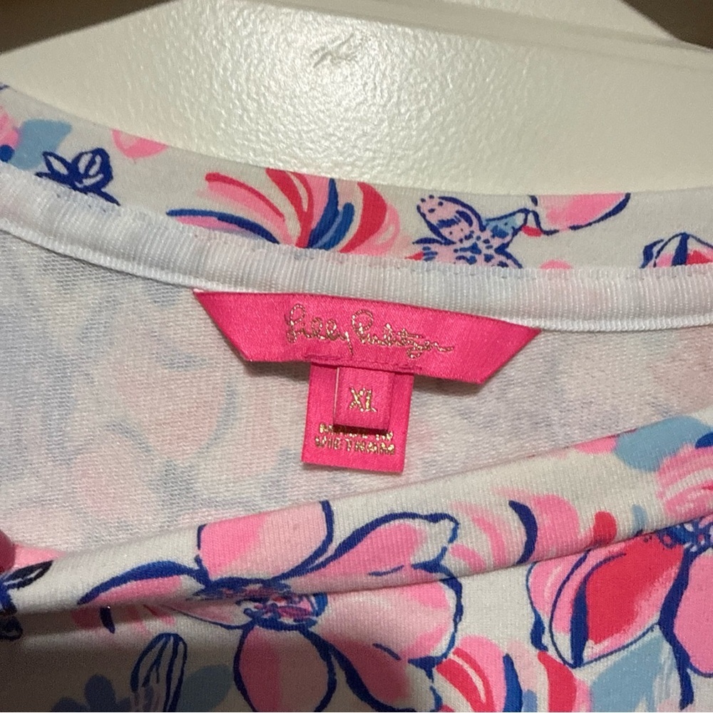 Lilly Pulitzer Floral Sweatshirt - Pink and Blue party like a lobstar xl - Picture 6 of 7